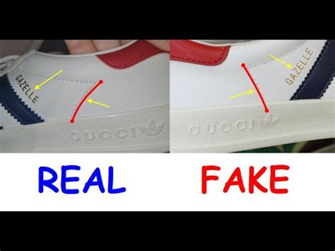 adidas gucci gazelle real vs fake|adidas gazelle tongue.